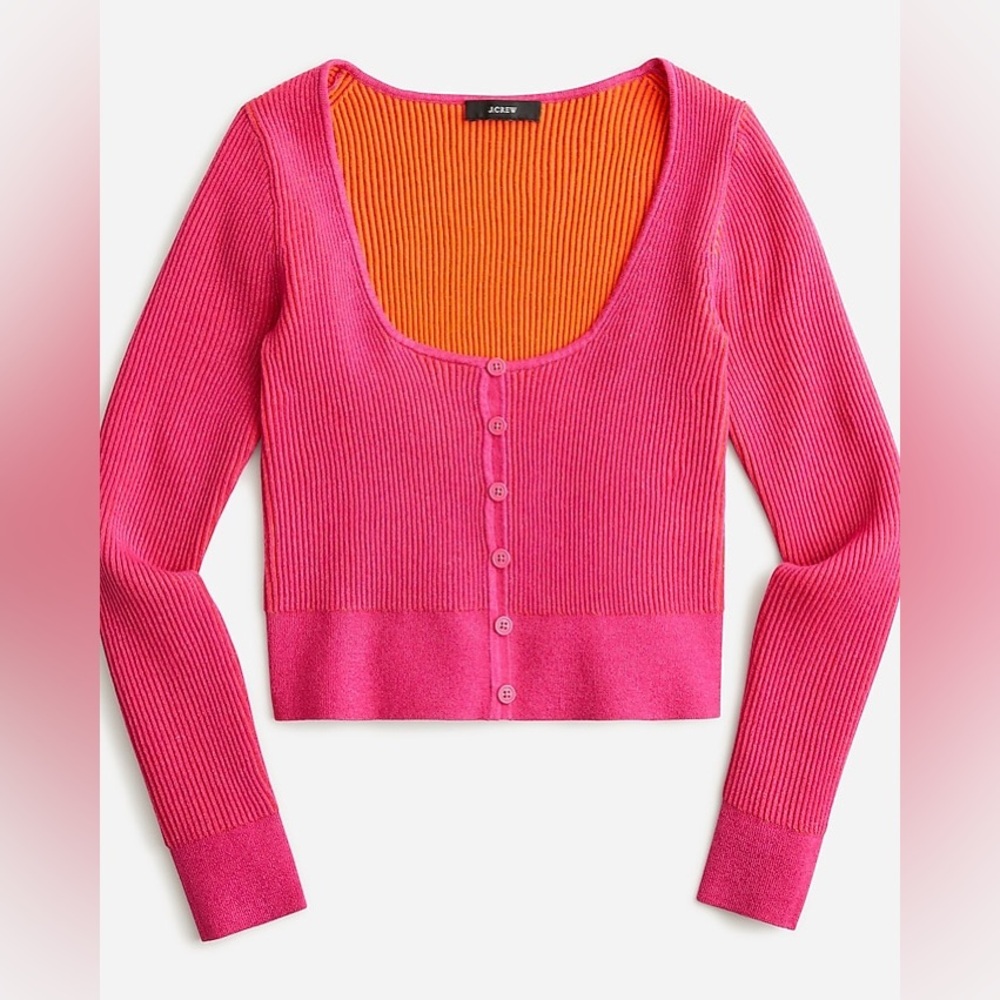 J Crew Scoopneck Stretch Cardigan Top